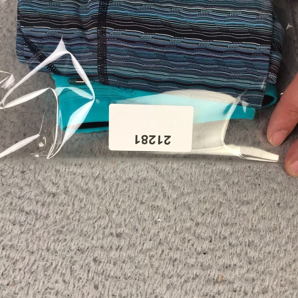 Lululemon Pace‎ Rival Crop Leggings Womens 4 Space Dyed Blue Pockets 23